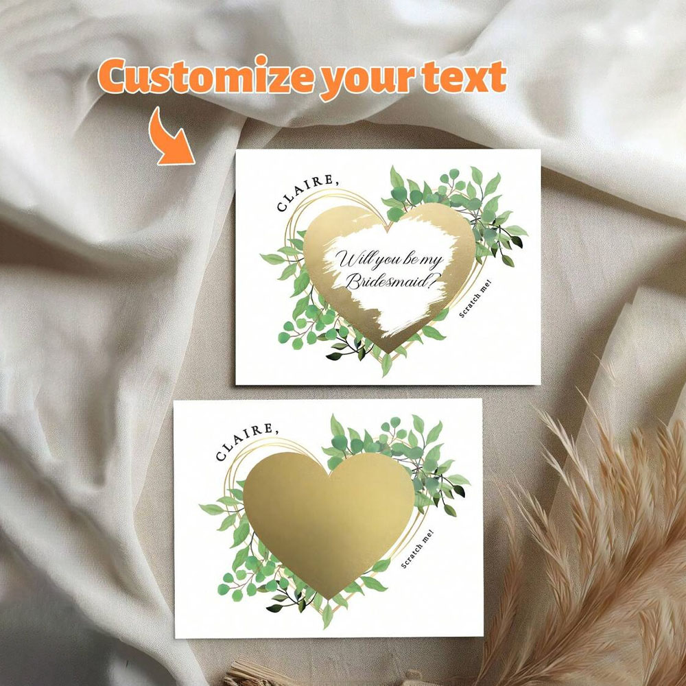 Party Games Name - 1 Piece of Bridesmaid Invitation Scratch