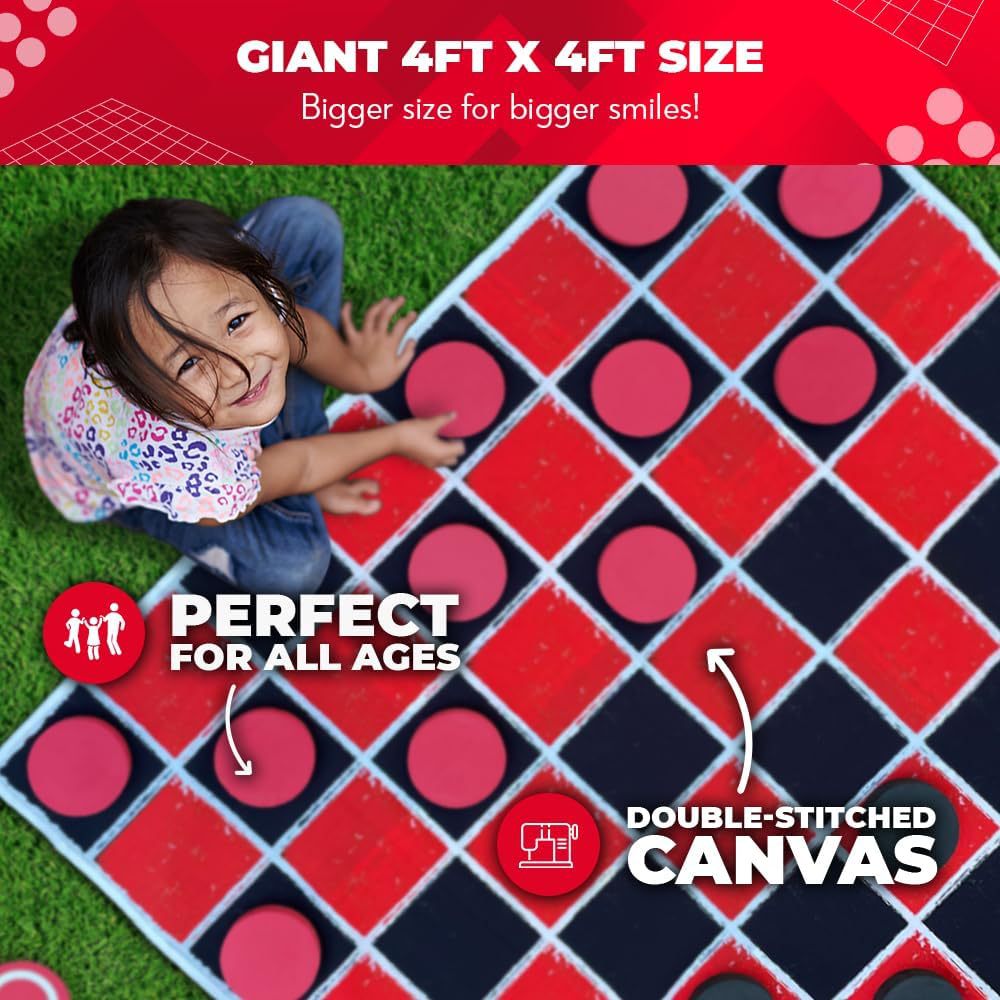 Giant 2-in-1 Checkers & Tic Ta - Tic Tac Toe Giant ulasan dan harga