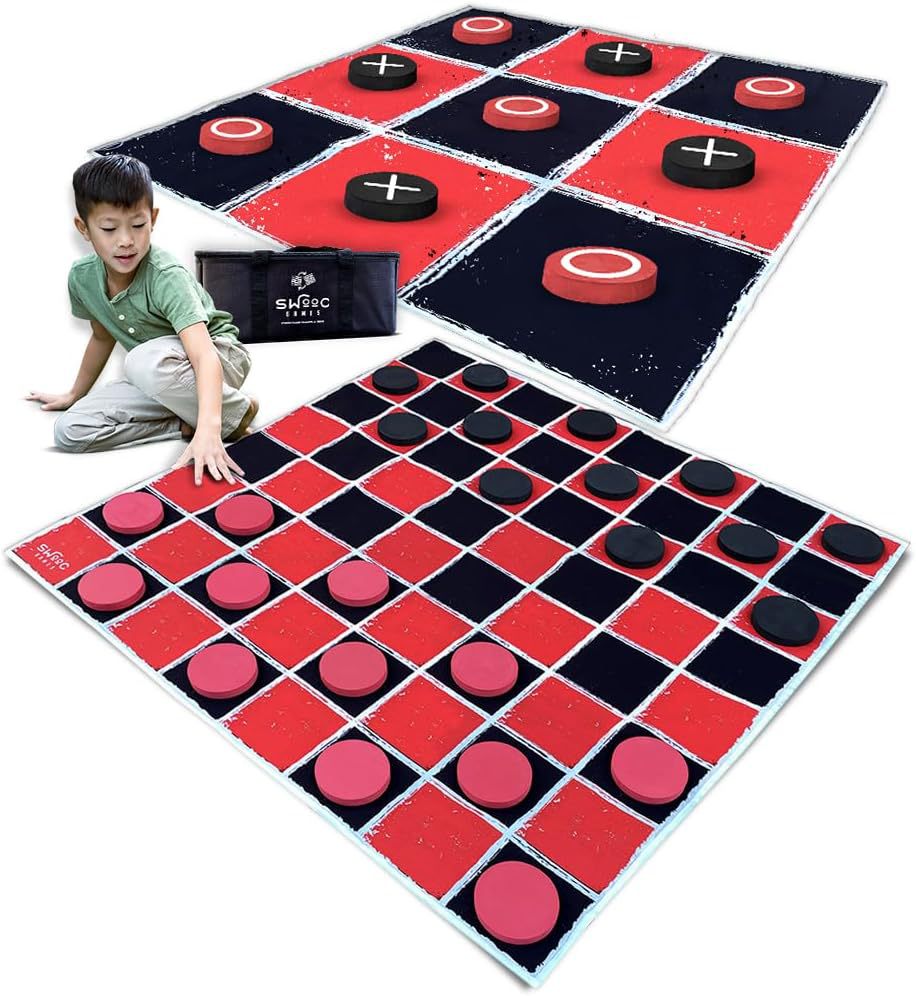 Giant 2-in-1 Checkers & Tic Ta - Tic Tac Toe Giant ulasan dan harga