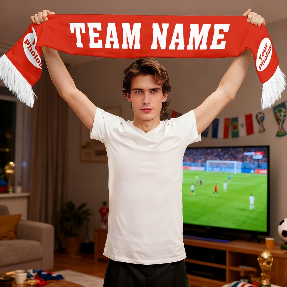 1pc Custom Team Fan Scarf - Pe - Party Games Name ulasan dan harga