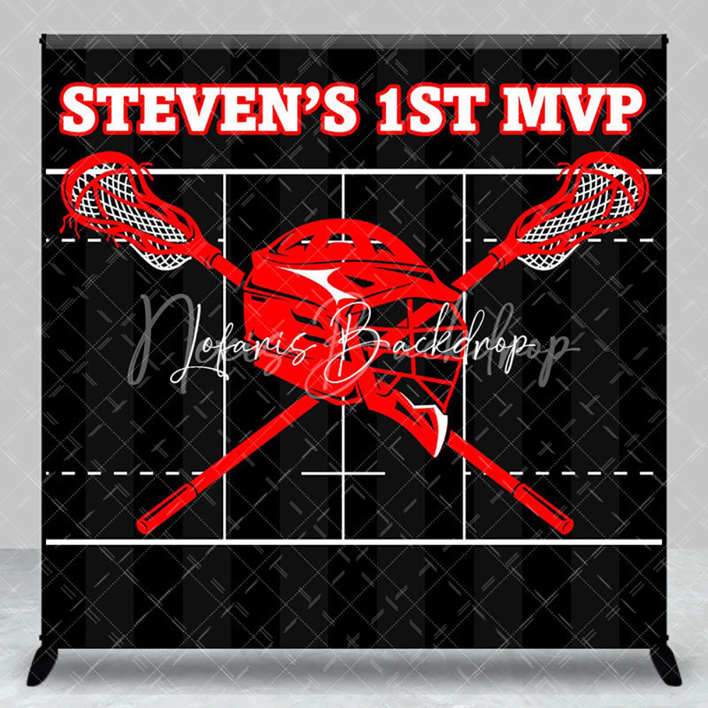 Custom Name Black Red Lacrosse - Party Games Name ulasan dan harga