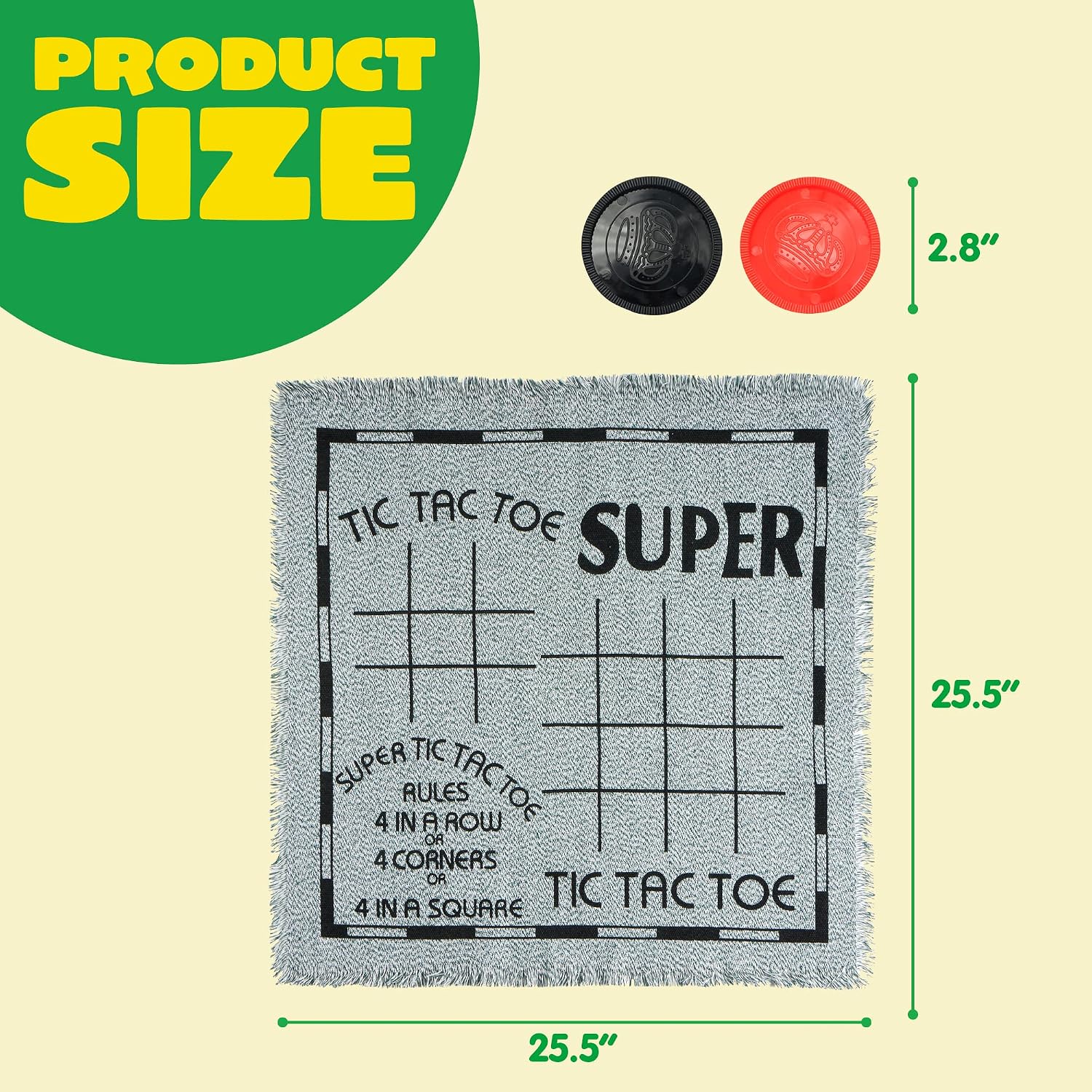 3-in-1 Vintage Giant Checkers, - Tic Tac Toe Giant ulasan dan harga