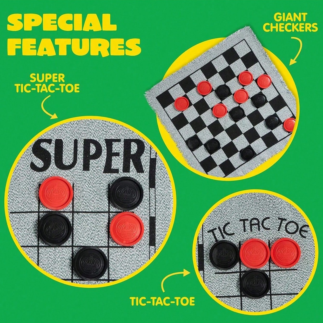 3-in-1 Vintage Game Set - Gian - Tic Tac Toe Giant ulasan dan harga