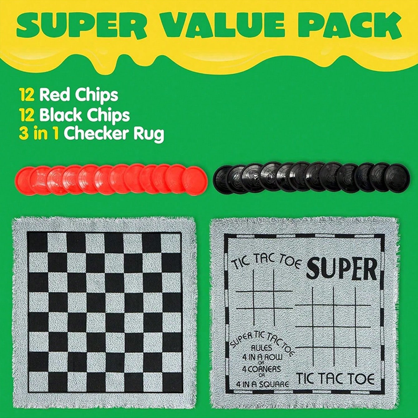3-in-1 Vintage Game Set - Gian - Tic Tac Toe Giant ulasan dan harga