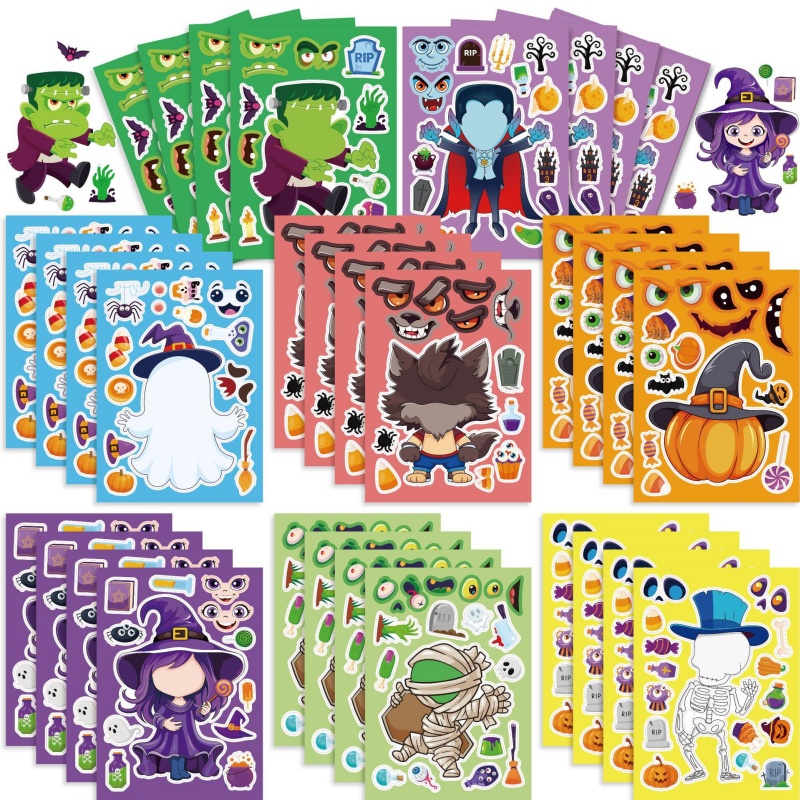 Halloween Party Games Stickers - Zombie Party Games ulasan dan harga