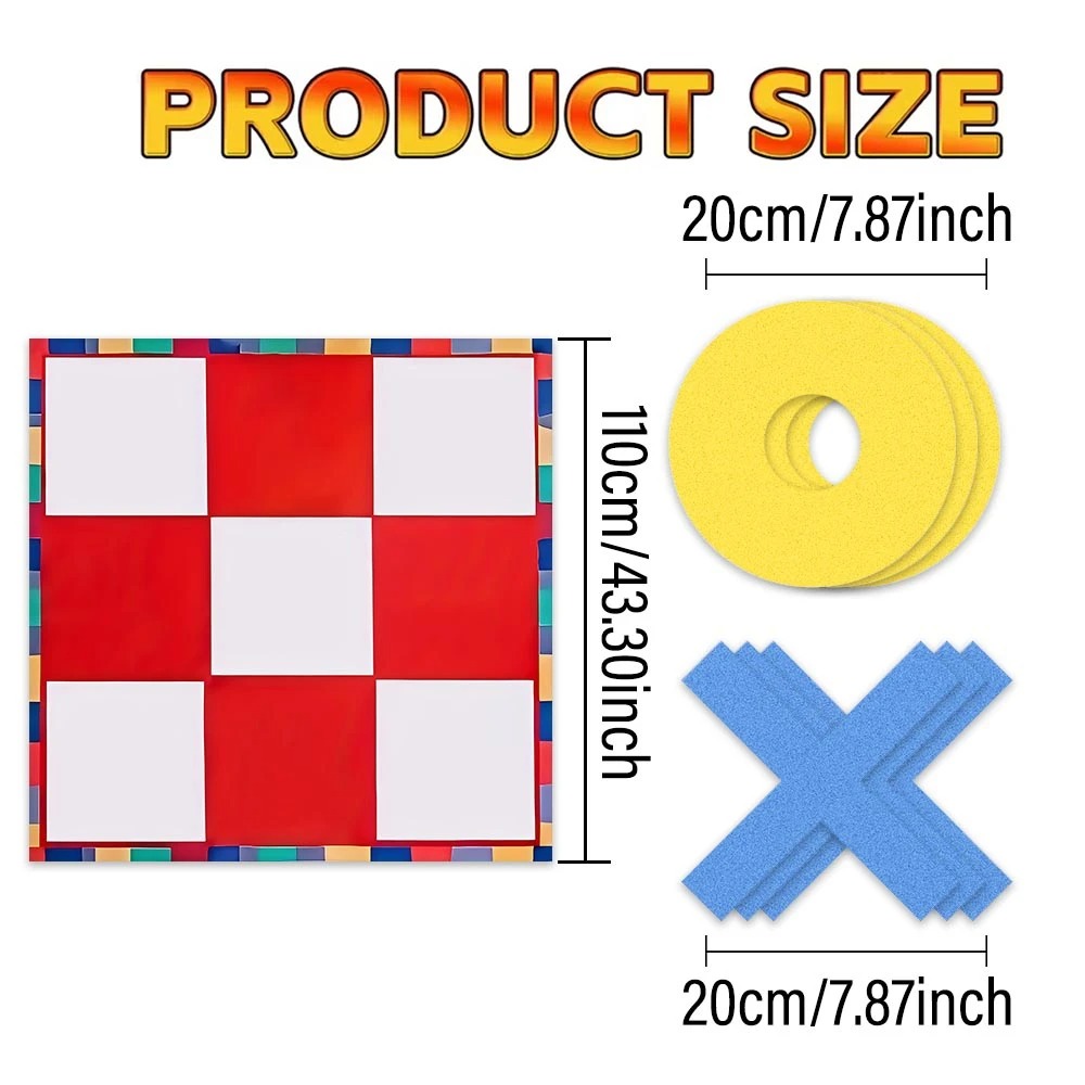 Giant Tic Tac Toe Game Mat Set - Tic Tac Toe Giant ulasan dan harga